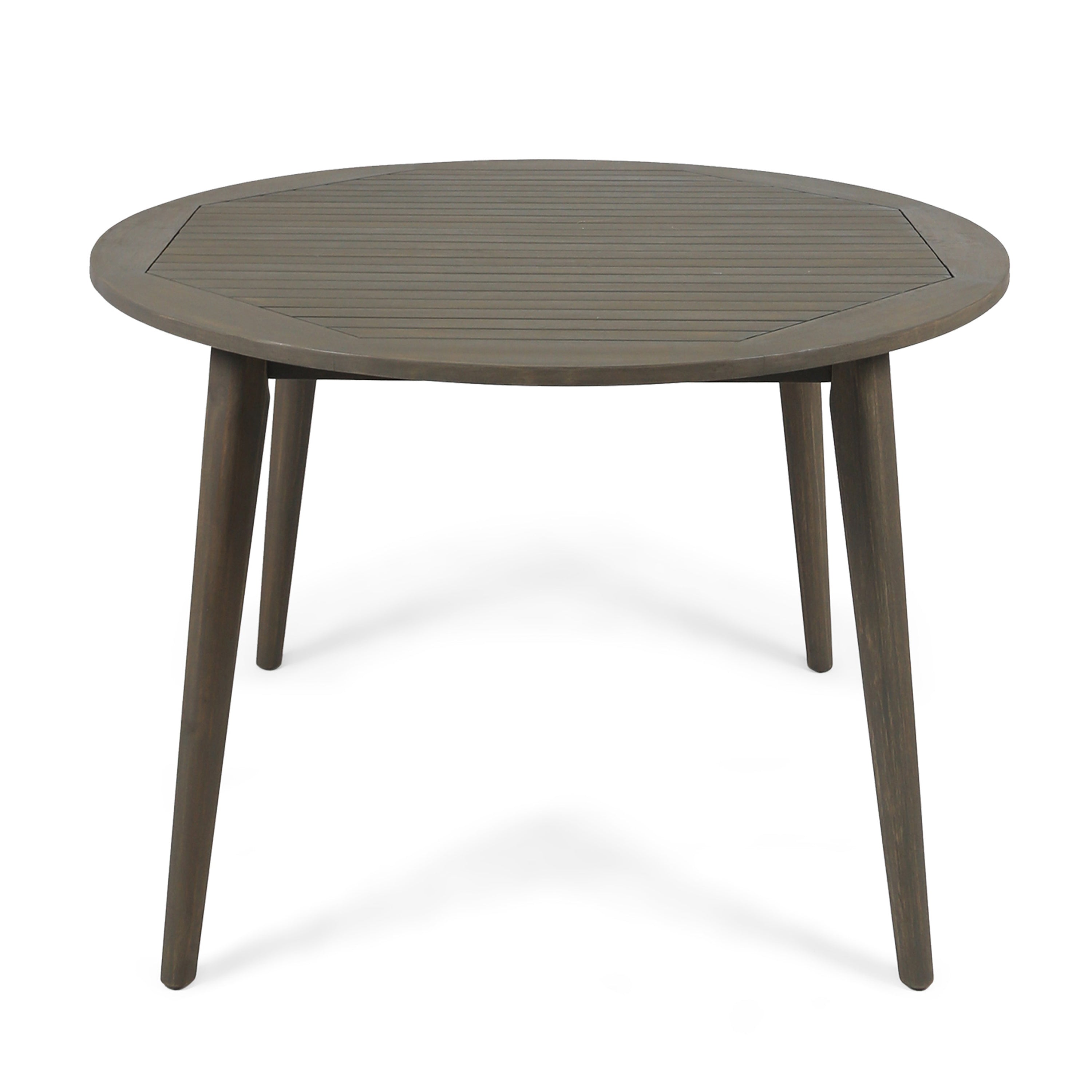 STAMFORD 47" Outdoor Dining Table - Modern Grey Acacia Design Homary