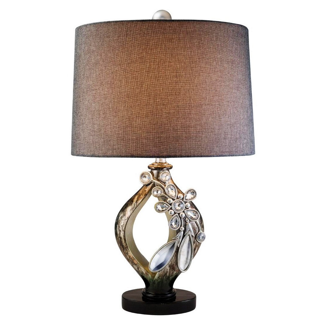 Polyresin Balleria Table Lamp Crystal Glass Accent zuri