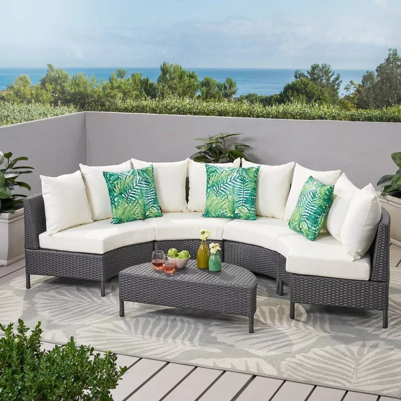 PT LIMON 5PCS Sofa Set Living Room Patio Use homary