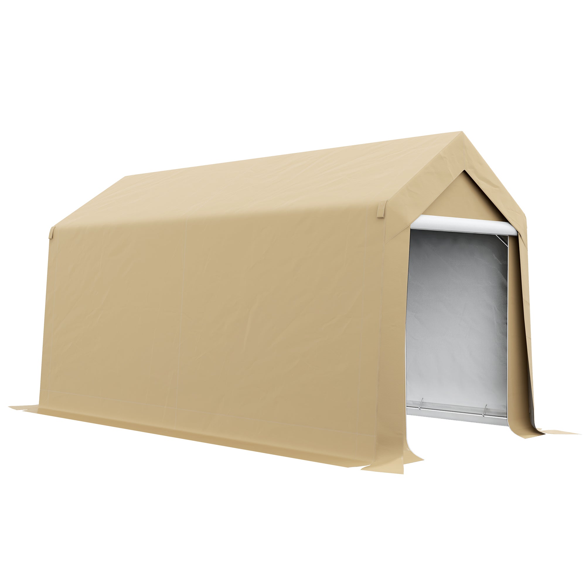 Outsunny Heavy Duty Outdoor Storage Tent Waterproof Beige Homary