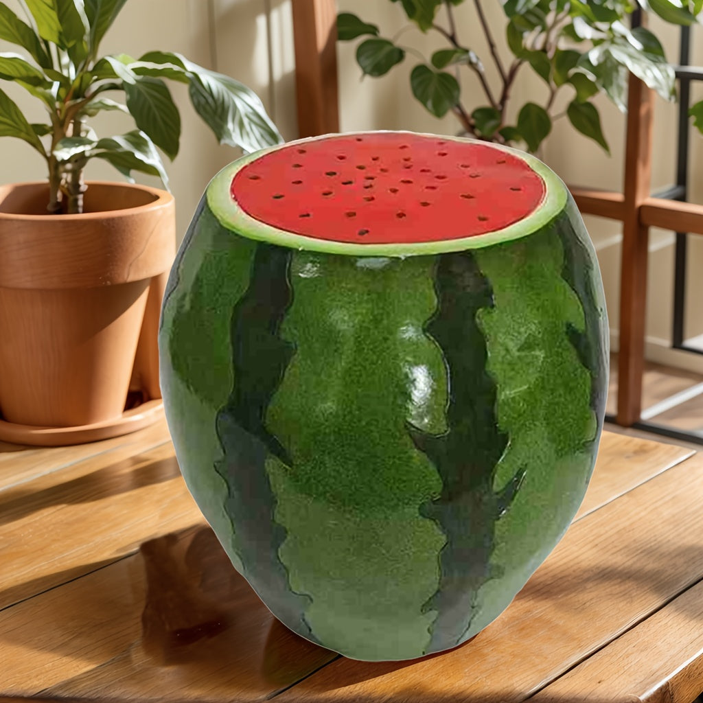 Oversized 13.4" Watermelon Resin Stool - Multi-Use Decor Homary