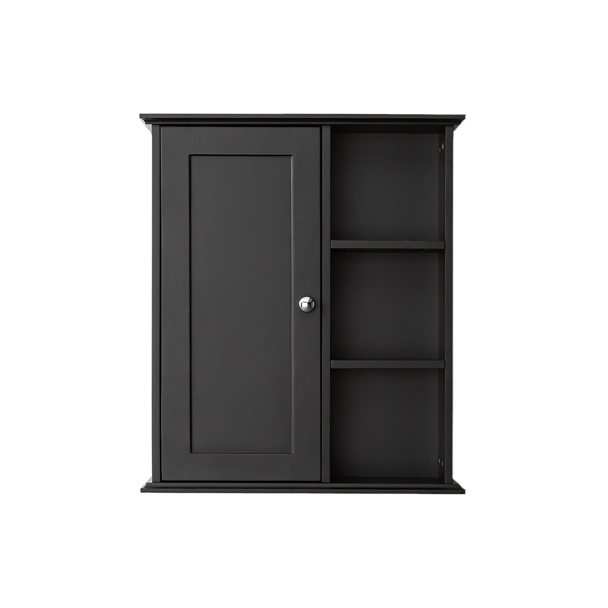 Black Bathroom Wall Cabinet Storage Organizer zuri