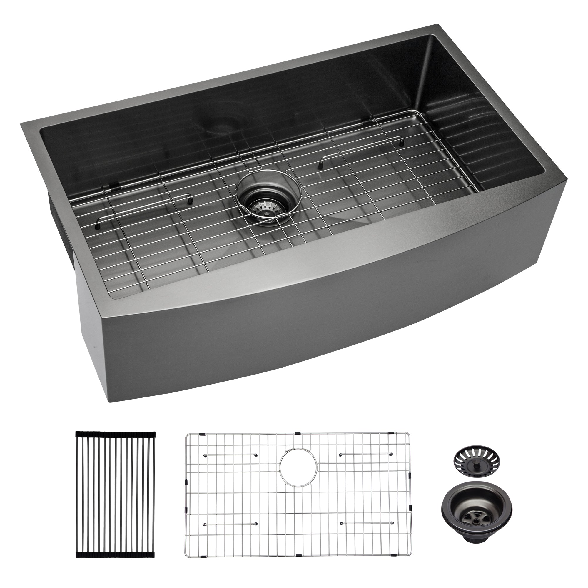 36 Inch Gunmetal Black Farmhouse Stainless Steel Apron Sink 16 Gauge 10 Inch Deep lazy boy