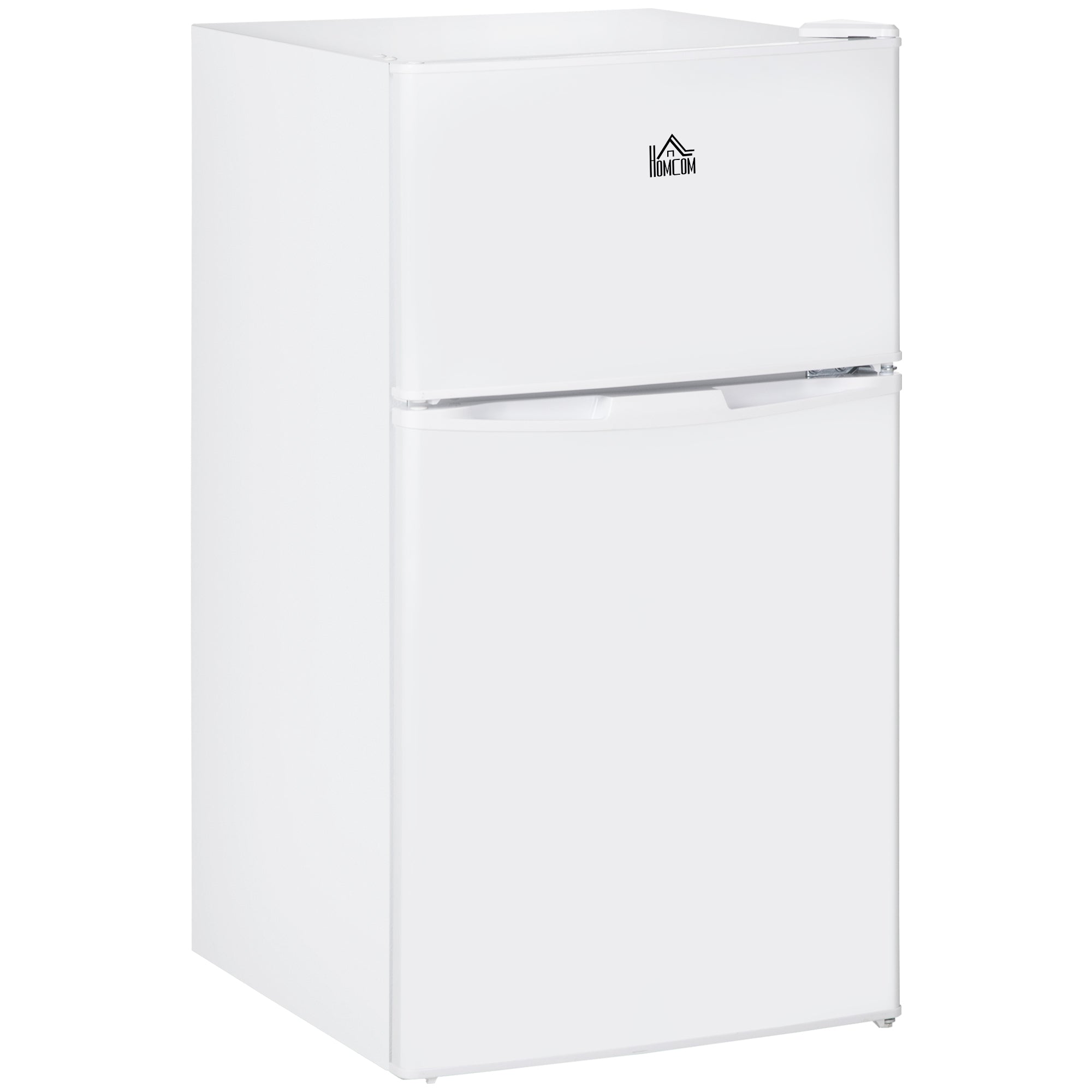 Double Door Mini Fridge 3.2 Cu.Ft Freezer Adjustable Shelf Home Office White lazy boy