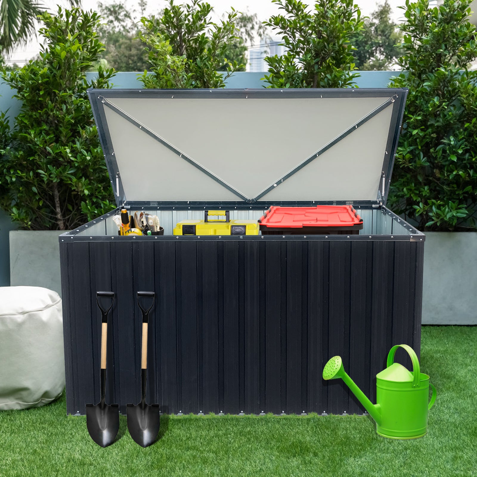 Medium Metal Outdoor Storage Box for Storing Homary